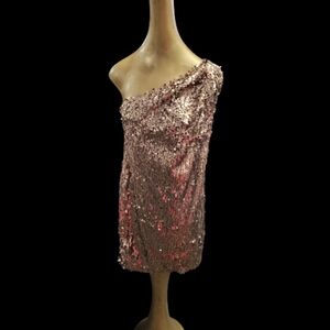 Alexia Admor Gold Sequin Mini Dress